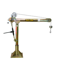 Grúa pescante Tele-Pro de OZ Lifting: la grúa pescante Tele-Pro de OZ Lifting cuenta con un ajuste de brazo telescópico patentado que puede extenderse y retraerse mientras está bajo carga. El brazo telescópico se puede ajustar utilizando la manija del cabrestante o un adaptador de taladro. La grúa se suministra con un cabrestante manual, un cabrestante de CA o un cabrestante de CC y está disponible con capacidades de elevación de 500 lb, 1200 lb o 2500 lb. – Ahora disponible en MTN Shop US. - imagen 5