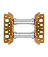 Petzl Roller Coaster Rope Protector for Moving Rope – The Petzl Roller Coaster is a rope protector on bearings that is designed to ensure the smooth movement and protection ropes. The Roller Coaster prevents abrasion of the rope. The device is reversible, it has a flat side and an angled side for use on different types of surfaces. There are a number of connection holes so you can use a range of different connection methods. More than one module can be used at a time for extra adaptation to different terrai