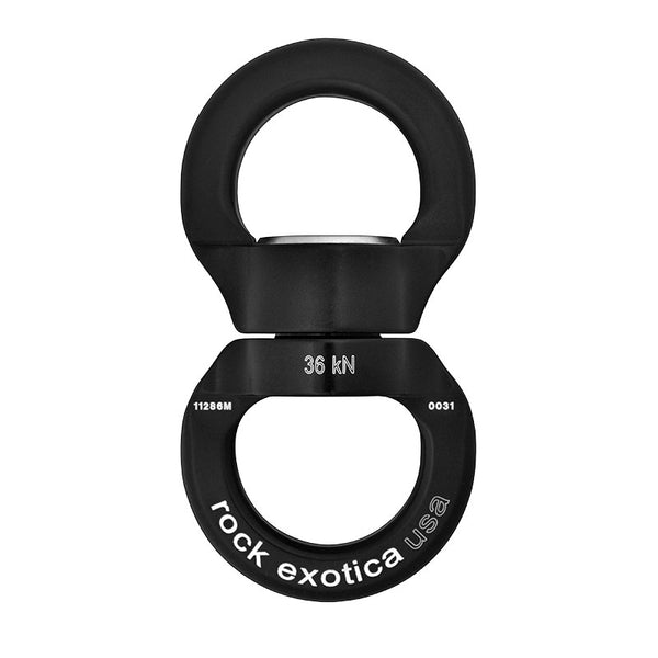 Rock Exotica Rotator Round Swivel– The large 1.3" (32mm) eye allows for connection of multiple carabiners, while still aligning perfectly with only one connector. – Now available at MTN Shop US.