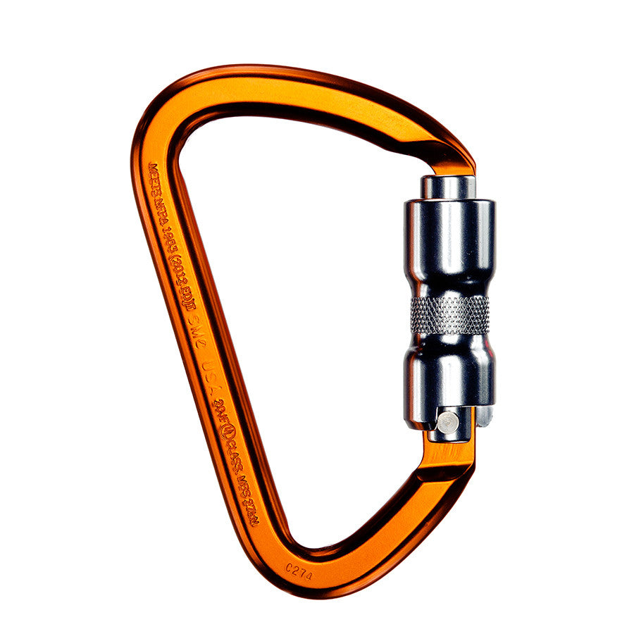 Mosquetón PMI SMC Kinetic Dual-Lock – NFPA– El mosquetón SMC Kinetic cumple con todos sus requisitos de protección personal. Nariz de bloqueo con llave y apertura de puerta giratoria de doble acción de 0,98". Ligero para alturas: ahora disponible en MTN Shop EE. UU. - imagen 5