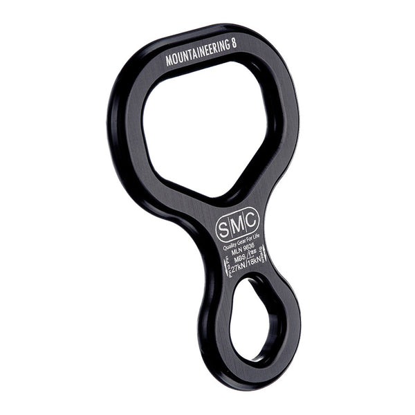 PMI SMC Mountaineering 8– SMC’s Mountaineering 8 descender is easy to rig and operate while wearing gloves. Very smooth action on belay or rappel and works well with single & double ropes – Now available at MTN Shop US.