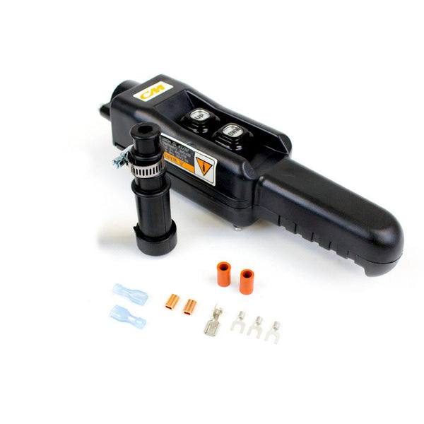 CM Control Station (Pickle) - Unassembled– CM Hoist Pickle with all hardware and wiring included. This CM motor pickle control station ships unassembled for customizable pinouts and cable connector options. – Now available at MTN Shop US.