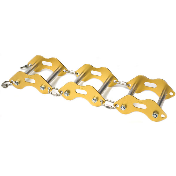 PMI Edge Roller System– The Edge Roller includes three lightweight units with two roller bars each to protect rope from sharp edges. Compact with hard anodized aluminum, efficient rollers – Now available at MTN Shop US.