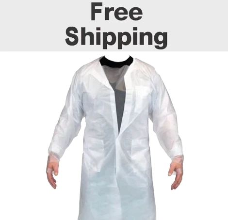 Bata protectora de vinilo reutilizable y antimicrobiana MTN (paquetes múltiples)