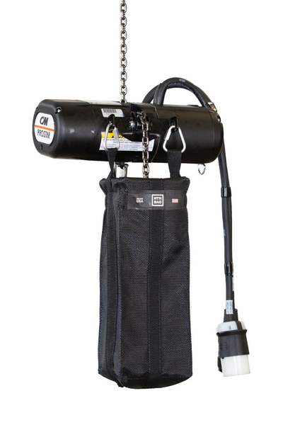 Bolsa para cadena Prostar de doble gancho de Mountain Productions: bolsa para polipasto de cadena CM Prostar en tamaños de 11", 13", 18", 22", 26". Bolsa para cadena de polipasto diseñada para usar con CM Prostar, incluye conjunto de soporte. Las mejores y más duraderas bolsas para polipasto de cadena disponibles. – Ahora disponibles en MTN Shop EE. UU.