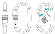 Kong Carabiner: Ovalone Carbon Steel Twistlock