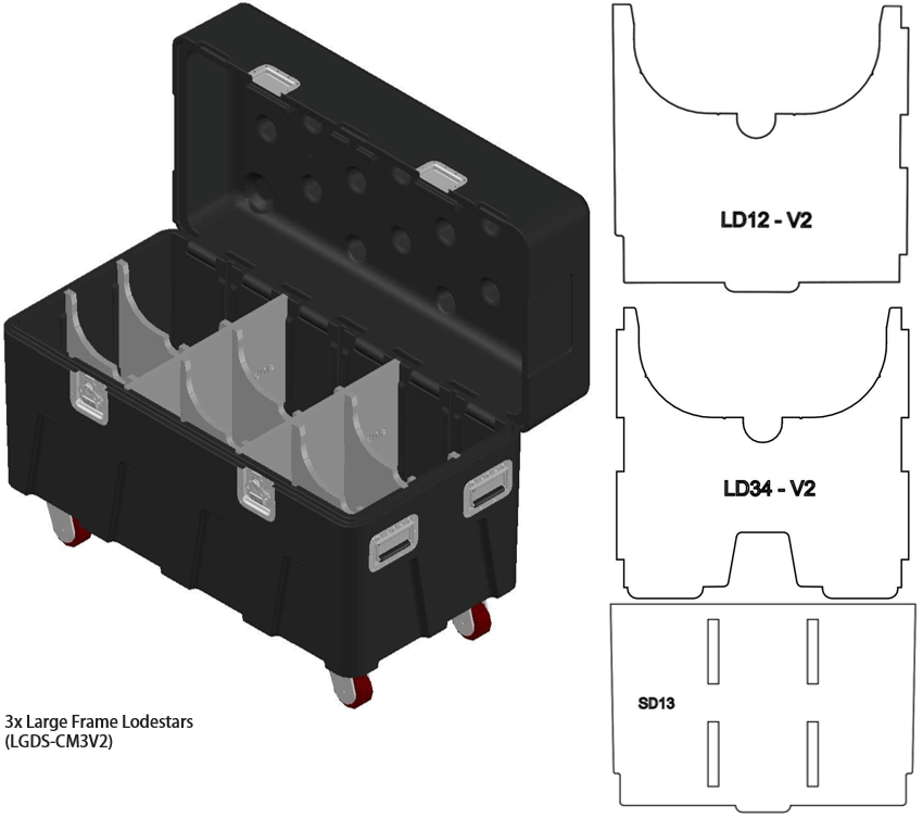 Paquete de insertos grandes BOX de Mountain Productions: MTN BOX: el paquete de insertos LG de la serie Spektrum crea 3 compartimentos de almacenamiento grandes para almacenamiento de herramientas, hardware de aparejo, protección contra caídas, equipo de construcción y más. – Ahora disponible en MTN Shop US. - imagen 6
