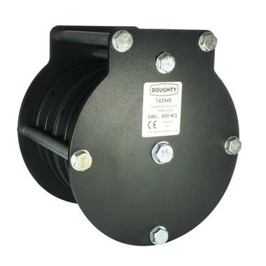 Doughty Heavy Duty Quin Sheave Pulley– These Quin Sheave Pulleys constructed from nylon sheaves together with ball raced bearings for friction-free operation. ⌀4'',6'' & 8'' sheaves available. For Heavy Duty. – Now available at MTN Shop US.