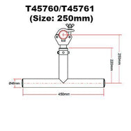 Camiseta con brazo abatible modular Doughty de ⌀2'' (aluminio) ofrecida por MTN Shop  - imagen 3