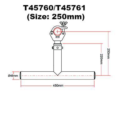 Doughty Modular Drop Arm Tee ⌀2'' (Aluminum) offered by MTN Shop 