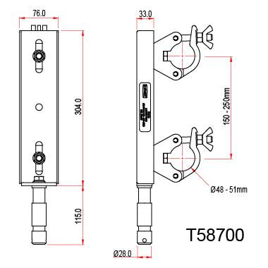 Especificaciones del adaptador de armazón de escalera fija Doughty T58700 - Tienda MTN - imagen 3