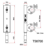 Especificaciones del adaptador de armazón de escalera fija Doughty T58700 - Tienda MTN - imagen 3