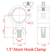 Especificaciones de la abrazadera de gancho Atom Doughty de 1,5'' - Tienda MTN - imagen 5