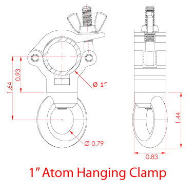 Abrazadera de ojo Doughty: Especificaciones de la abrazadera colgante Atom de 1'' - Tienda MTN - imagen 3