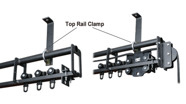 Doughty Theatre Curtain Track (6 Track) Top Rail Clamp